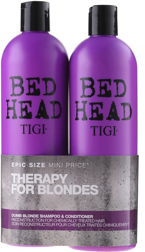 Tigi Bed Head Dumb Blonde Shm 750ml Cond 750ml Set Makeup Ro