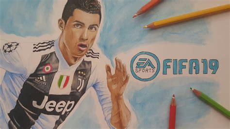 Come Disegnare Cristiano Ronaldo Fifa 19 Cover Cr7 Drawing Youtube