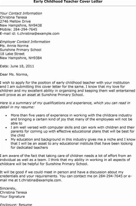 Browse 1,250+ cover letter examples for any profession. Early Childhood Education Resume New Early Childhood ...