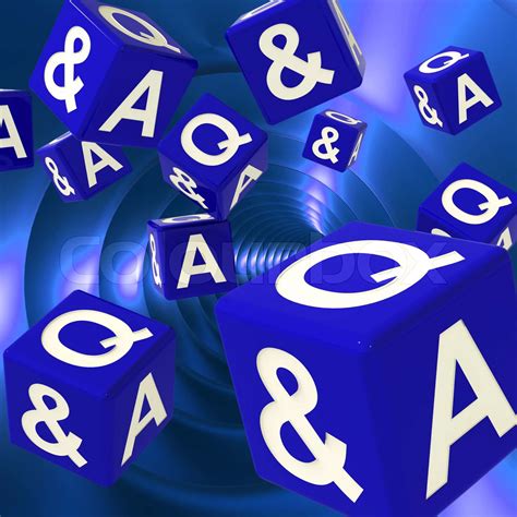 Qanda Dice Background Shows Assistance Stock Image Colourbox