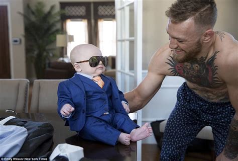 Conor Mcgregor Kits Out Son In Three Piece Suit Daily Mail Online
