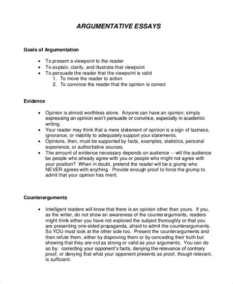 Free 16 Argumentative Writing Samples And Templates In Pdf Ms Word