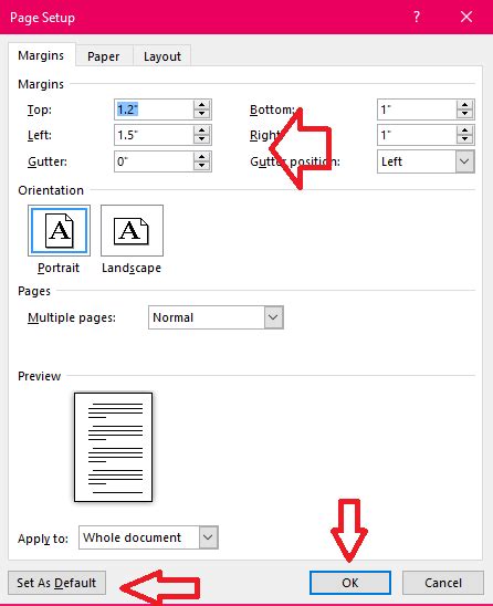Set Default Page Layout In Word Lasopaproduction