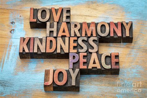 Love Harmony Kindness Peace And Joy Photograph By Marek