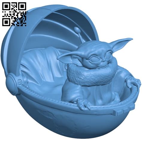 Baby Yoda In Carrier H003545 File Stl Free Download 3d Model For Cnc