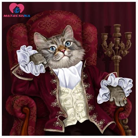 5d Diamond Painting Sophisticated Cat Kit Cat Art Cat Painting Cat