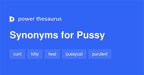 Pussy Synonyms 428 Words And Phrases For Pussy