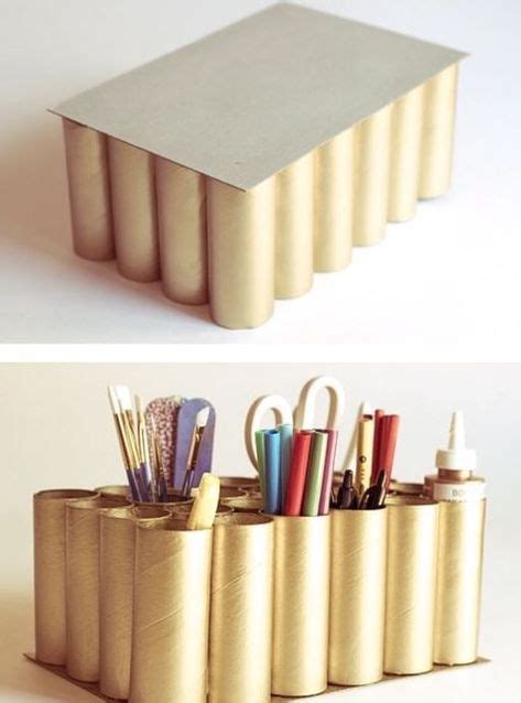 16 Fun Upcycling Ideas With Toilet Rolls Desk Organization Diy Paper