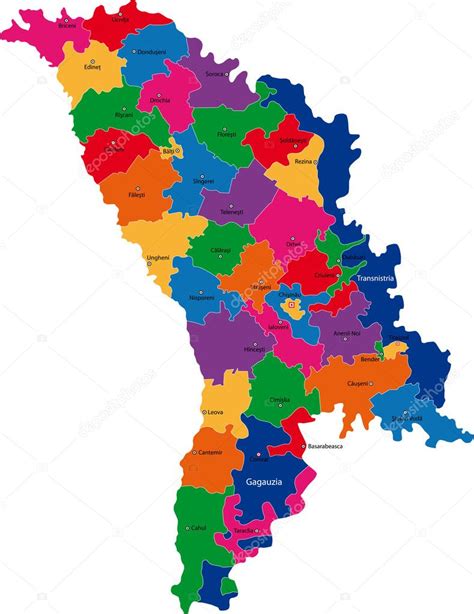 Colorful Moldova Map Stock Vector Image By ©volina 1172423