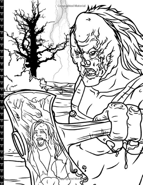 Freak Of Horror Coloring Book Horror Adult Coloring Book For Etsy
