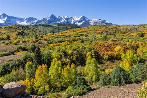 Colorful Mountain Scenic In Autumn Stock Photo Image Of Landscape