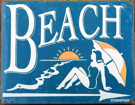 Vintage Beach Tin Signs Metal Signs Sold At Ukposters