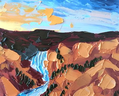 Yellowstone Painting Original National Park Art Montana Etsy