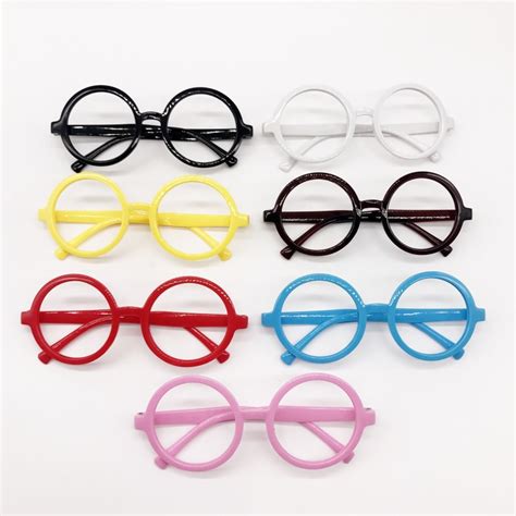 24 Pairs Adult Plastic Wizard Glasses Round Sunglasses Frame No Lenses