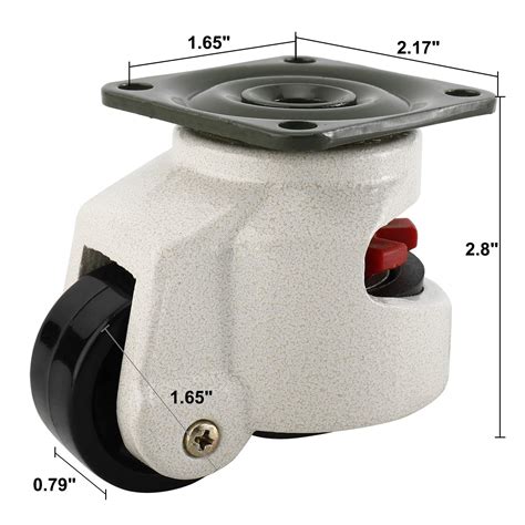 4pcs Leveling Casters Gd 40f Retractable Feet Caster Plate Mounted