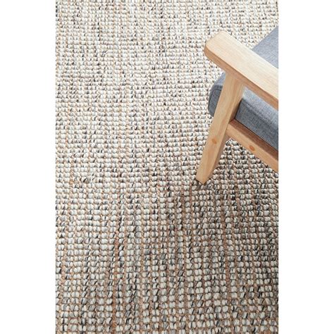 Buy Rug Culture Grey And Natural Hand Loomed Wool And Jute Rug Mydeal