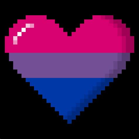 Bisexual Pride 8bit Pixel Heart Digital Art By Patrick Hiller Fine Art America