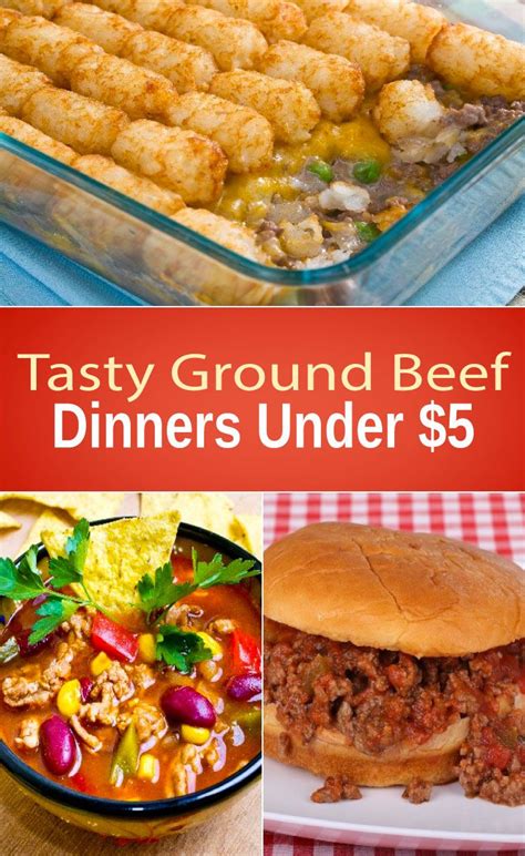 tasty ground beef dinners under 5 dinner with ground beef recipes beef dinner