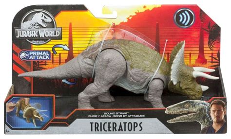 Jurassic World Fallen Kingdom Primal Attack Triceratops Action Figure Sound Strike Mattel Toywiz