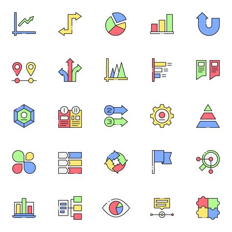 Colored Infographic Icons