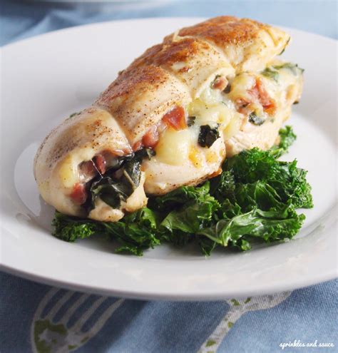 150g of fresh baby spinach. Chicken Stuffed with Prosciutto, Mozzarella and Basil ...
