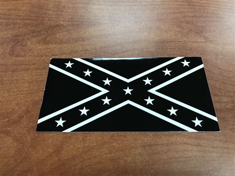 Black And White Rebel Flag Sticker Rebel Nation