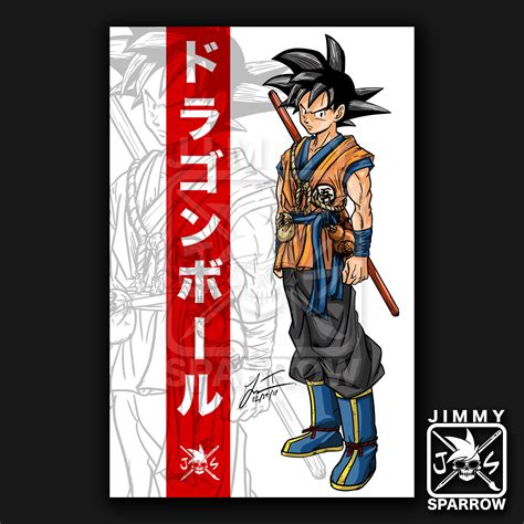 Son Goku Redesign 11 X 17 Poster Jimmy Sparrow