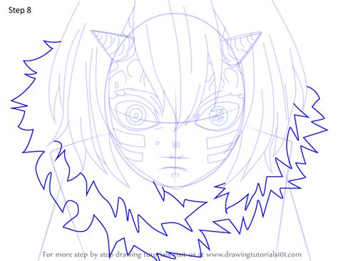 Step By Step How To Draw Mukago From Demon Slayer