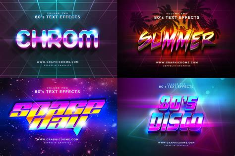 80s Text Effects On Behance