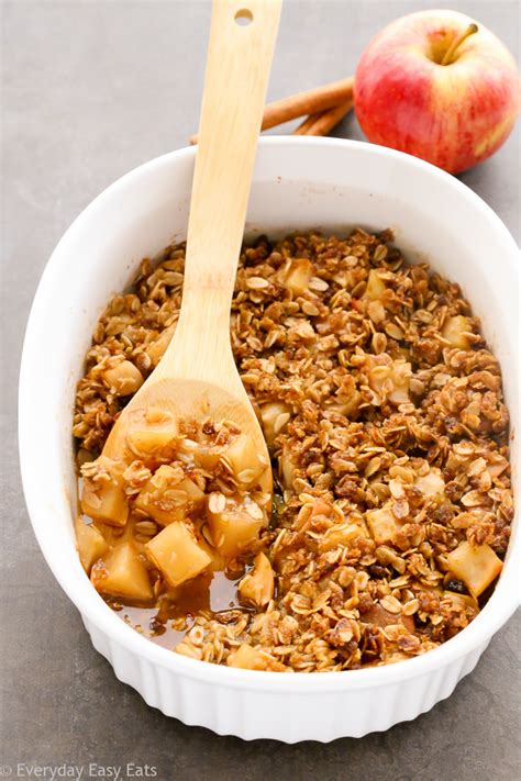 In another bowl, combine oats, brown sugar, flour, and cinnamon. Warm Apple Crisp | Everyday Easy Eats