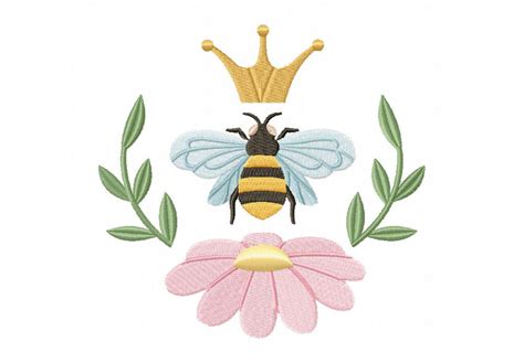 Queen Of Bees Embroidery Design Daily Embroidery