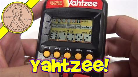 Yahtzee Electronic Hand Held Game With Black Case 1995 Milton Bradley