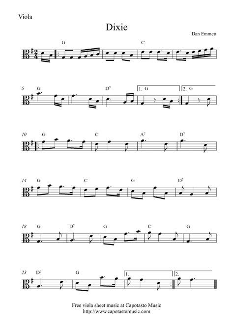 Viola Sheet Music Free Printable Free Printable
