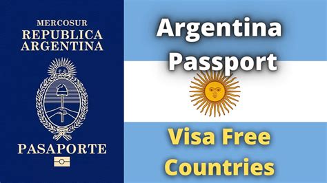 Argentina Passport Visa Free Countries 2023 Youtube