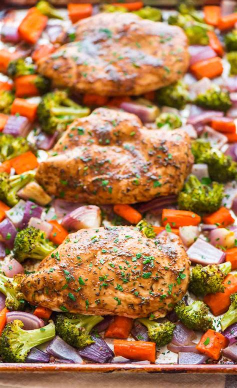 Maple Dijon Chicken And Vegetables Sheet Pan Dinner