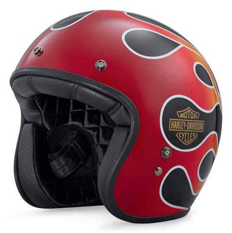 Most Popular Of The Year Harley Davidson Retro Flame B01 34 Helmet
