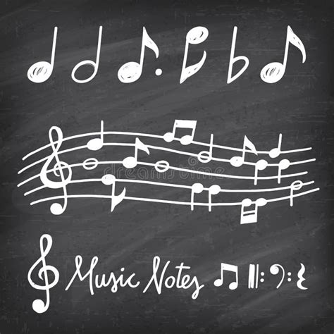 Music Notes Blackboard Stock Illustrations 422 Music Notes Blackboard