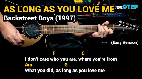As Long As You Love Me - Backstreet Boys (1997) - Easy Guitar Chords