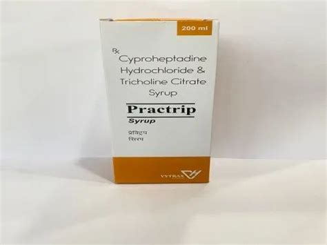 Practrip Cyproheptadine Hydrochloride And Tricholine Citrate Syrup 200