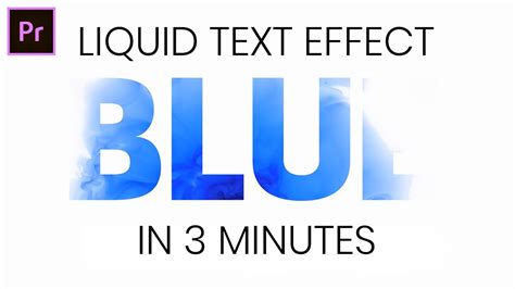 Liquid Text Effect Tutorial In Minutes Premiere Pro YouTube