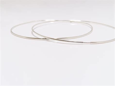 Sterling Silver Endless Round Hoop Earring 85mm ⋆ The Jstore Online