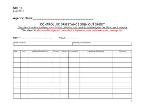 Printable Controlled Substance Log 2020 2022 Fill And Sign Printable