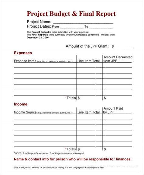 Budget Report Template 14 Free Word Pdf Format Download Free