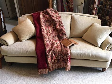 Burgundy Tapestry Throw Blanket Elegant Bedding Wall Hanging Etsy