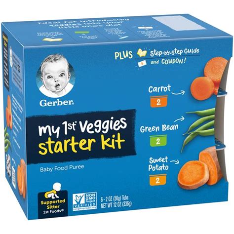 Gerber My 1st Veggies Baby Food Starter Kit 6 2 Oz Tubs Hy Vee