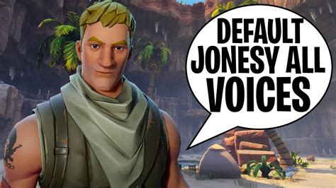 All Fortnite Default Skin Survivalist Jonesys Voice Line Acting Stwbr