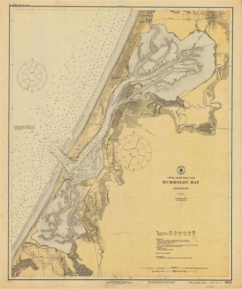 Humboldt Bay California Historical Map 1921 Etsy Historical Maps