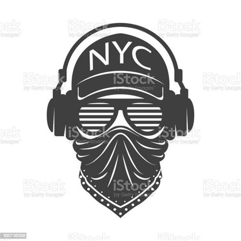 Cool Dude With Glasses And Headphones Stock Illustration Download