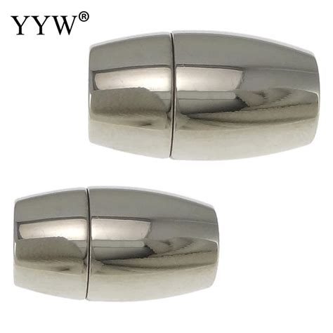 Stainless Steel Magnetic Clasp Oval Original Color 50pcslot Sold By