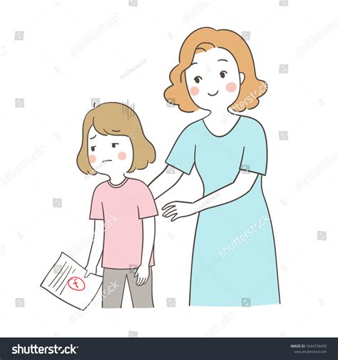 Vector Illustration Character Design Mother Comforting Stock Vector
